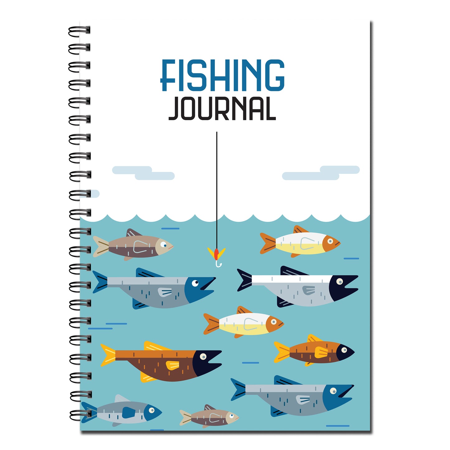 Fishing Journal | A5 (148mm x 210mm) | 50 double sided pages | Split Wirobound