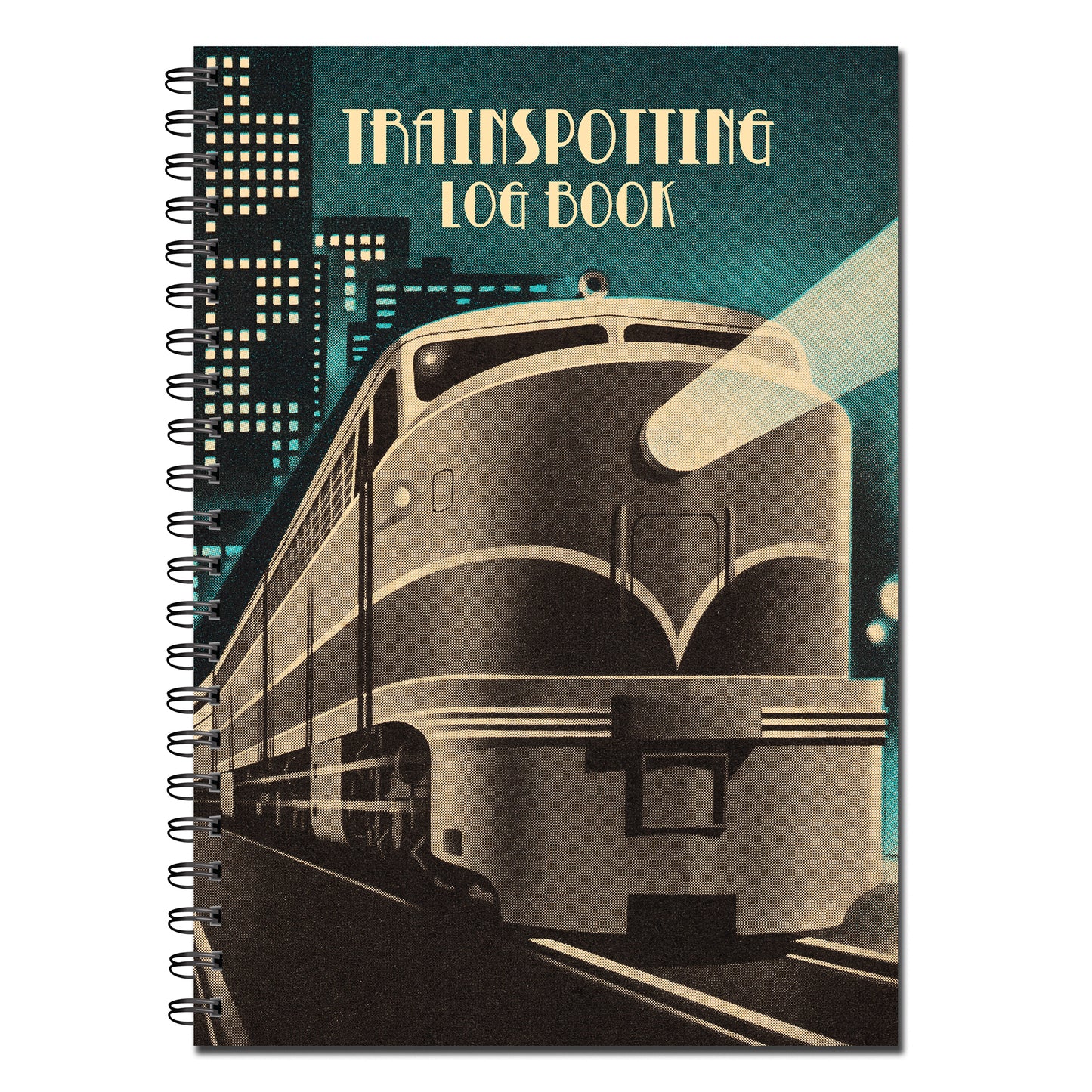 Train Spotting Log Book | A5 (148mm x 210mm) | 50 double sided pages on 120gsm | Split Wirobound