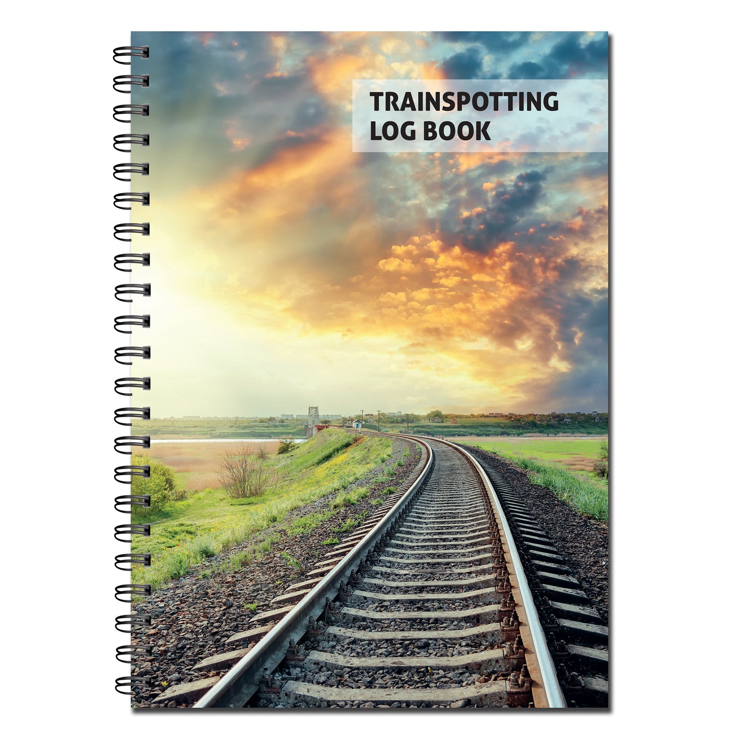 Train Spotting Log Book | A5 (148mm x 210mm) | 50 double sided pages on 120gsm | Split Wirobound