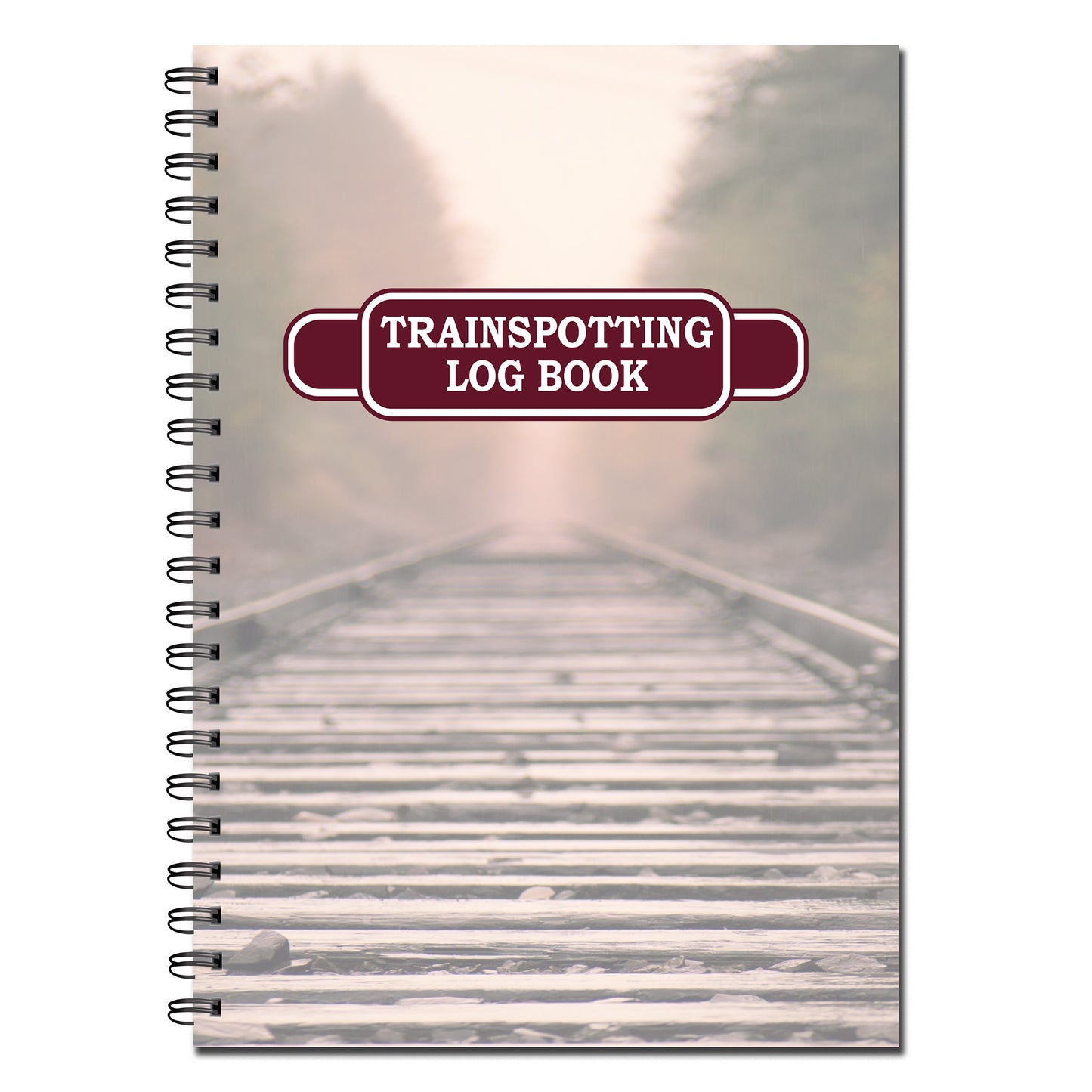 Train Spotting Log Book | A5 (148mm x 210mm) | 50 double sided pages on 120gsm | Split Wirobound
