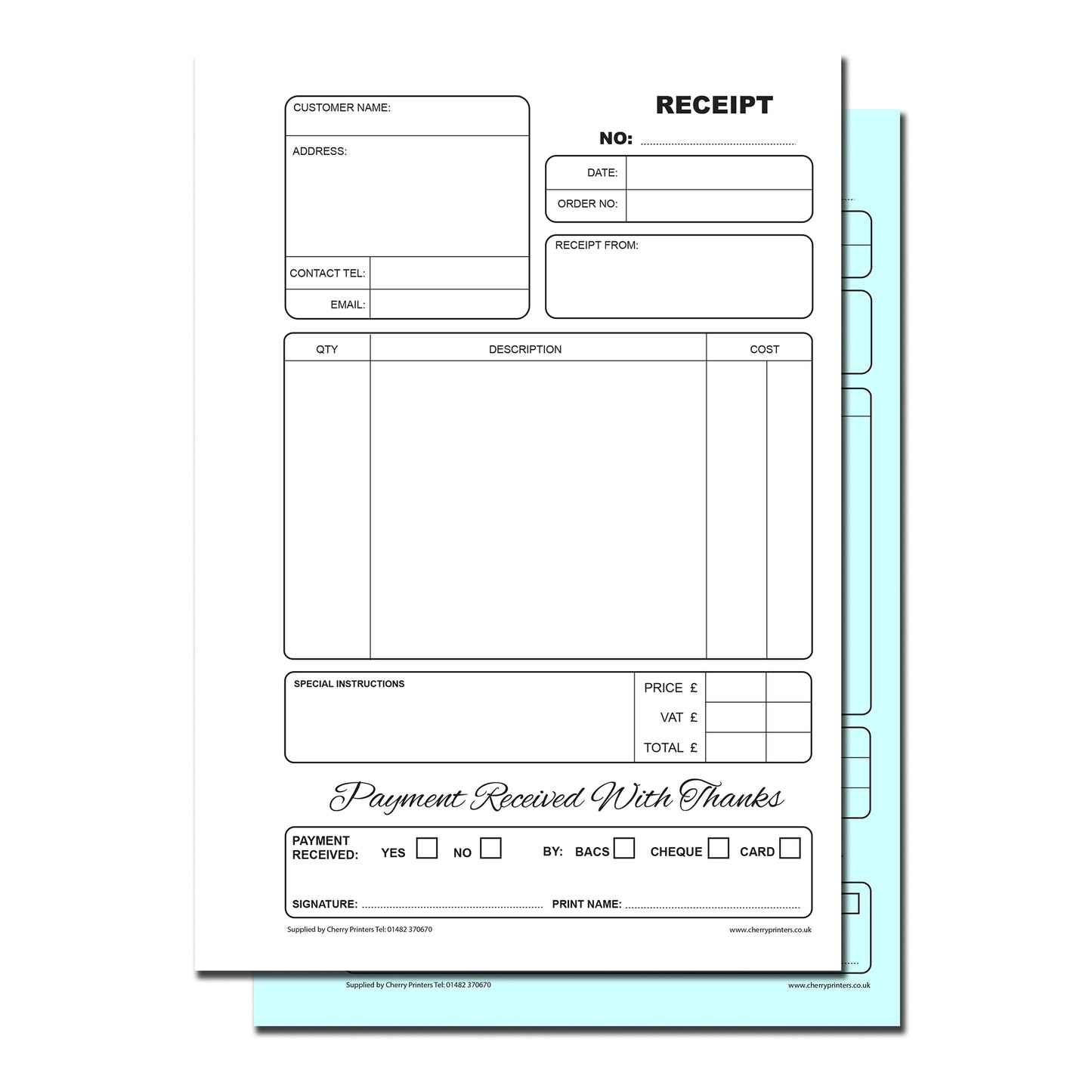 NCR Receipt Duplicate Book A5