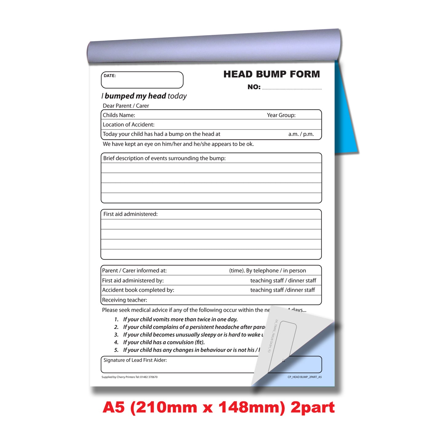 NCR School Head Bump Book A5 Duplikat