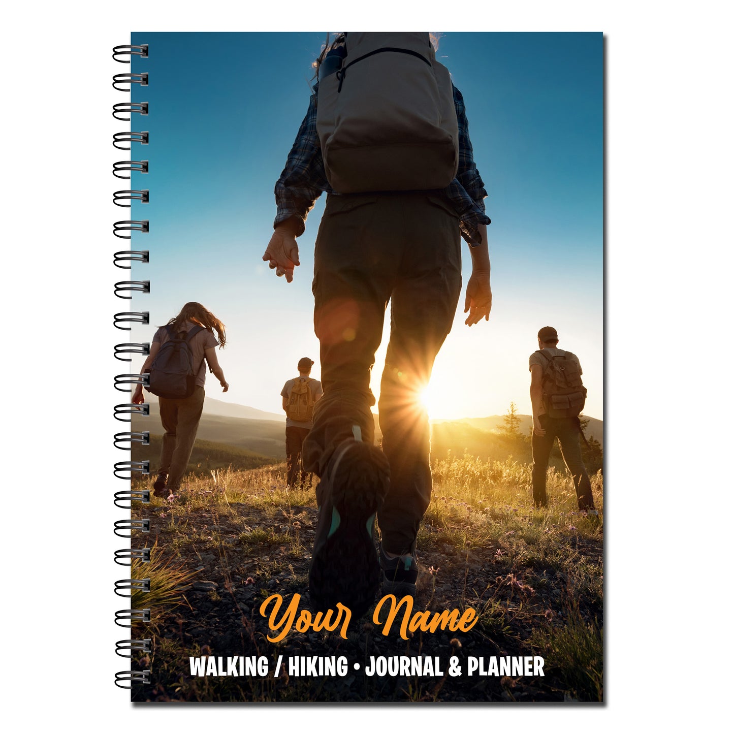 PERSONALISED Walking/Hiking Journal & Planner | A5 148mm x 210mm | 50 Double sided Pages | Split Wirobound