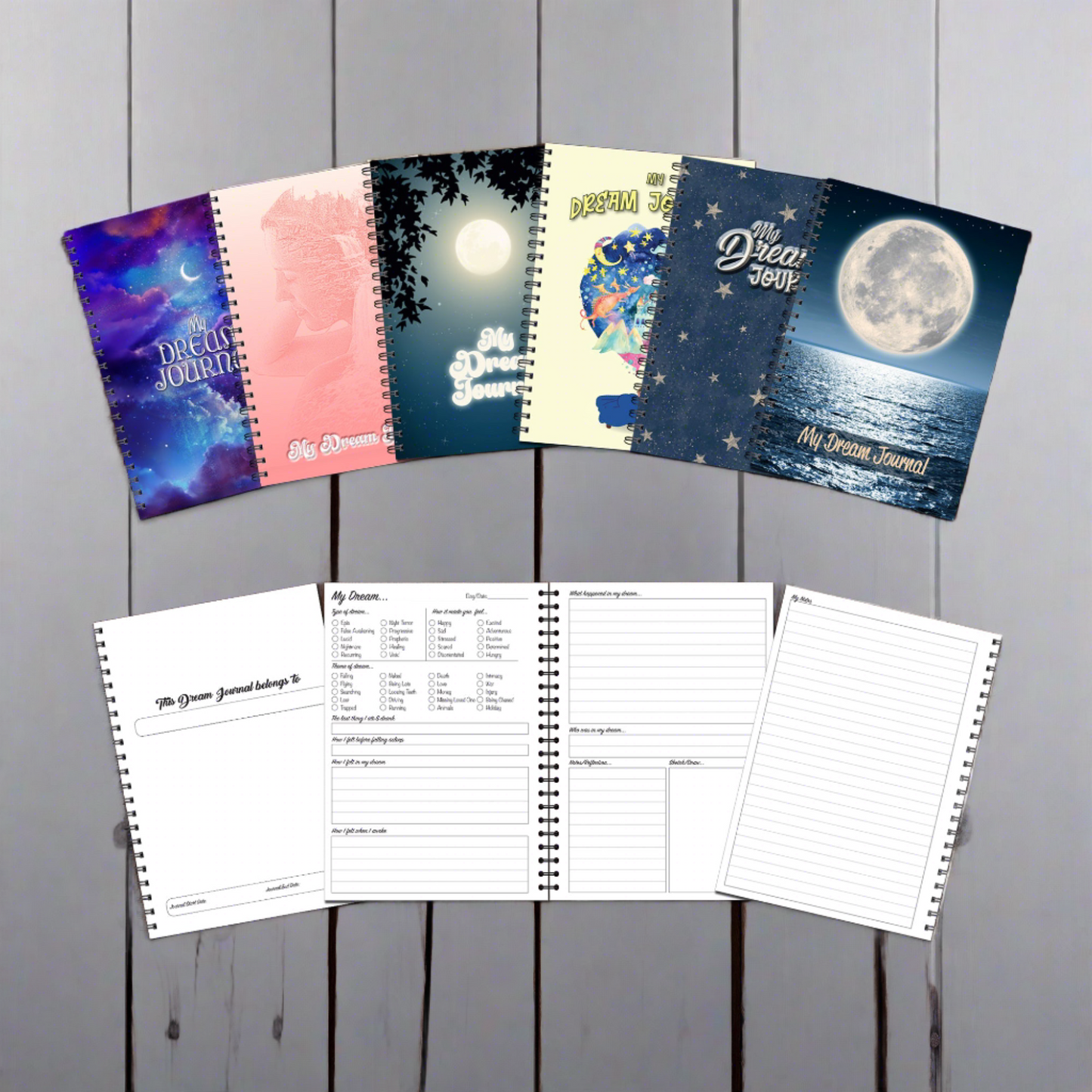My Dream Journal | Sleep Diary | A5 wirobound book | 50 pages printed to both sides on quality 120gsm