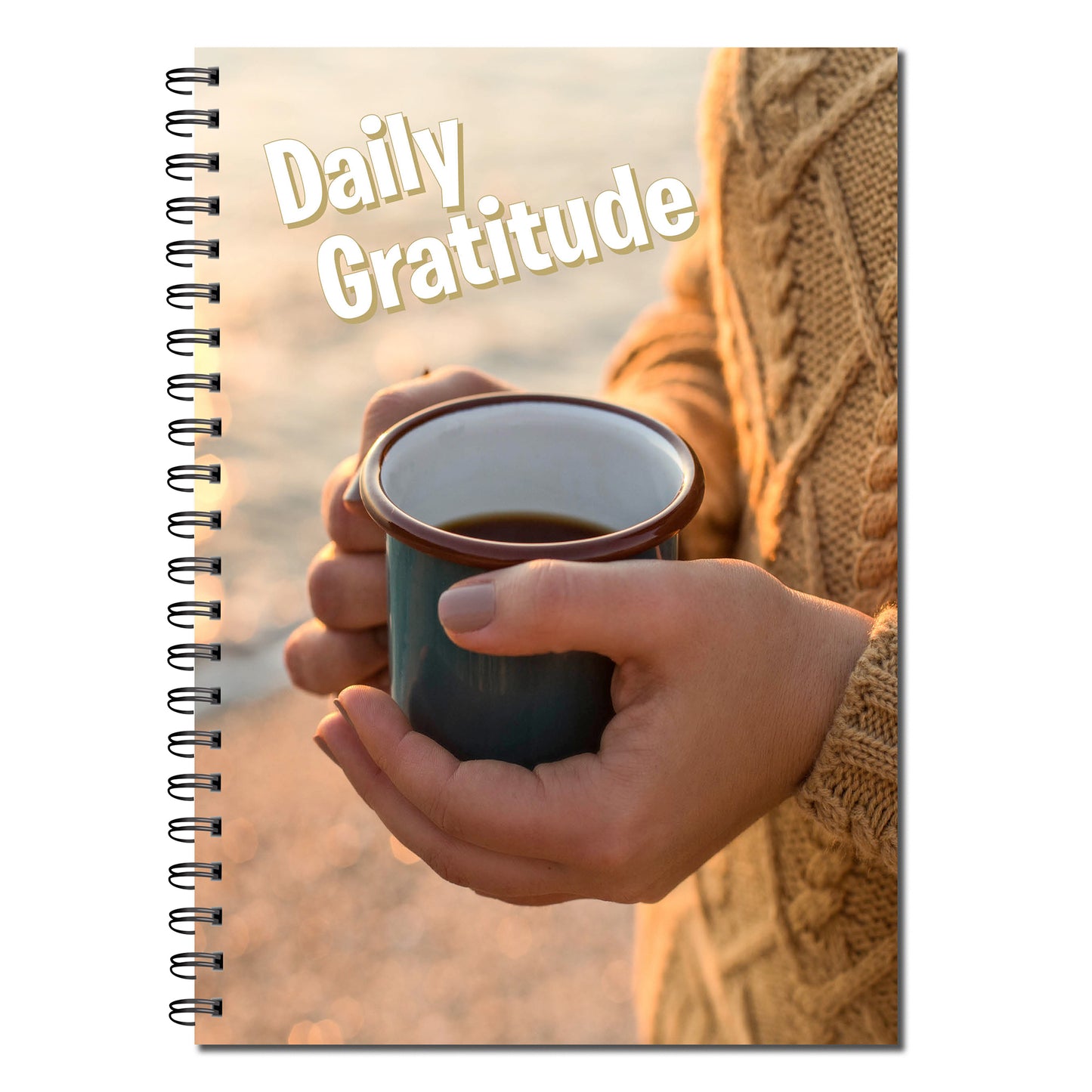 Daily Gratitude Journal | Thankful | Grateful | A5 wirobound book | 1 Full Year | 53 pages printed to both sides on quality 120gsm
