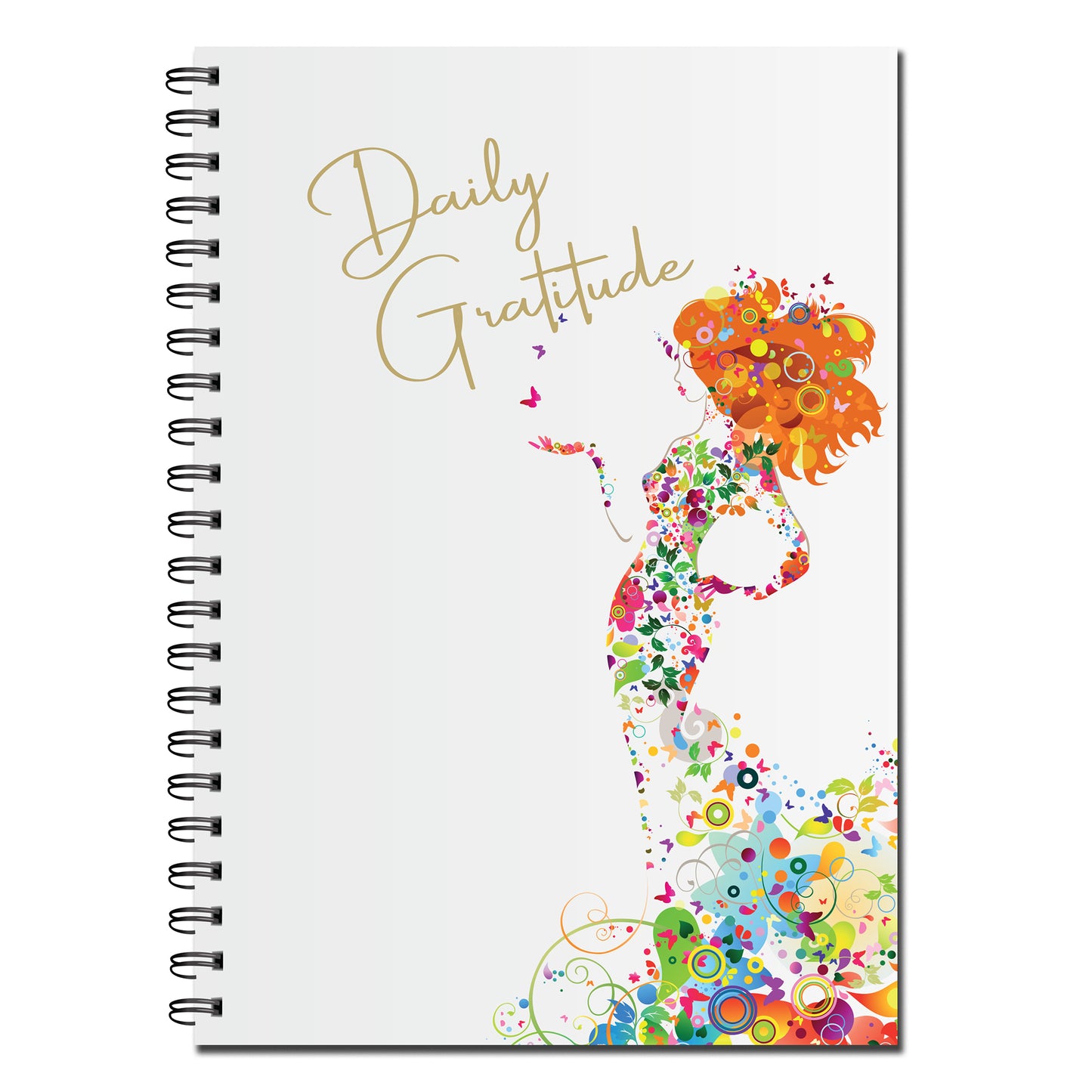 Daily Gratitude Journal | Thankful | Grateful | A5 wirobound book | 1 Full Year | 53 pages printed to both sides on quality 120gsm