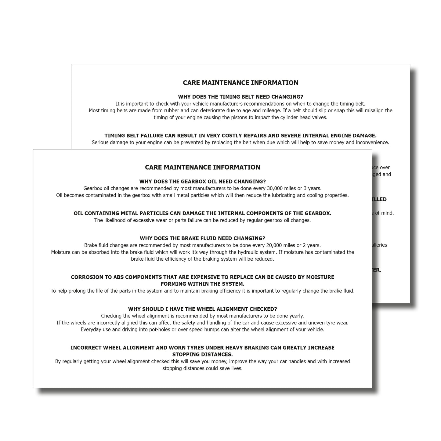 Vehicle Service Schedule & Maintenance Record Log | A5 | Blank Replacement Service History Book | 24 Service Logs | 120gsm Paper