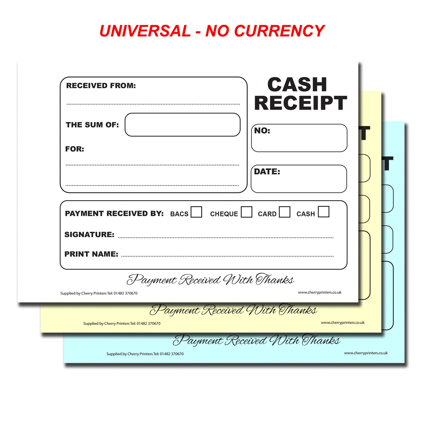 NCR Cash Receipt Triplicate Book A6