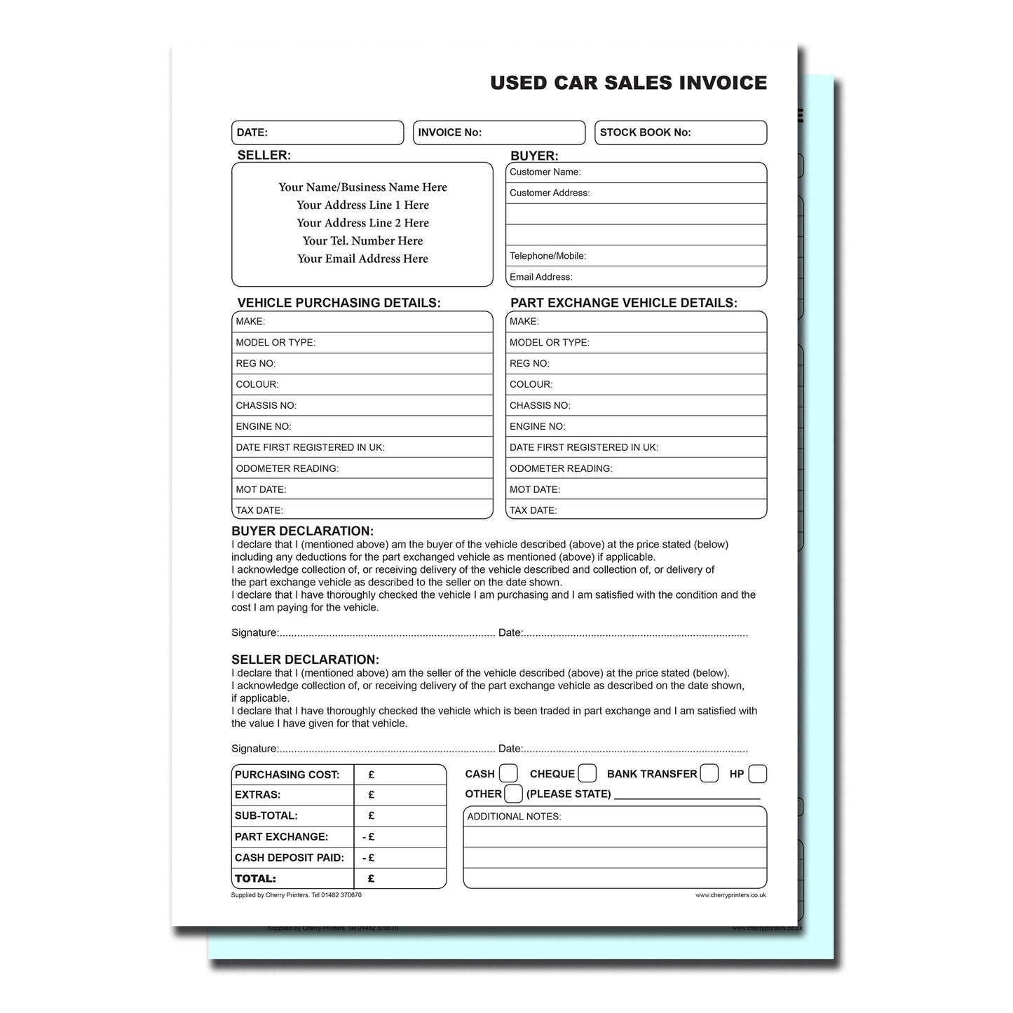 NCR *CUSTOM* Rechnungsdoppelbuch A4 Packs