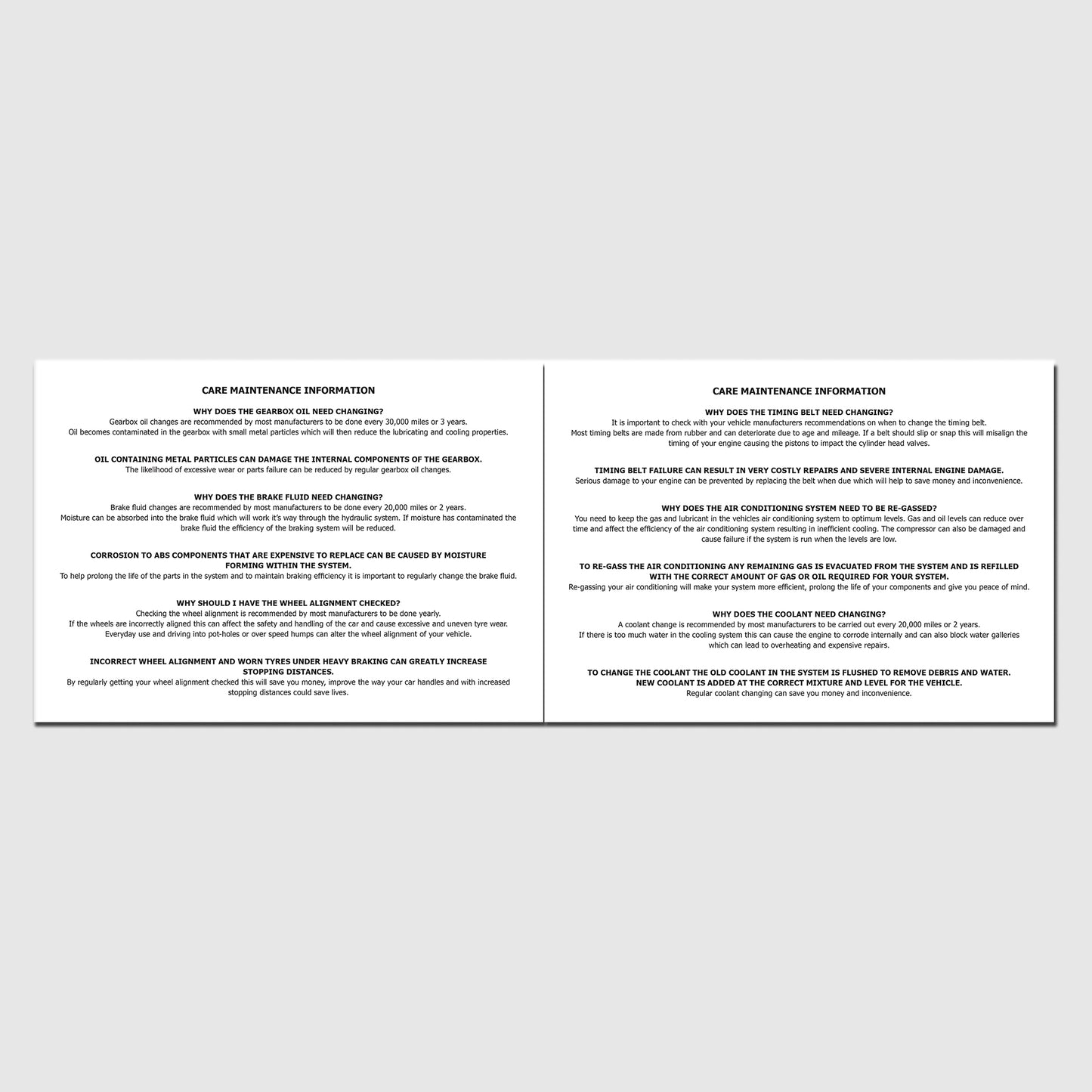Vehicle Service Schedule & Maintenance Record Log | A5 | Blank Replacement Service History Book | 24 Service Logs | 120gsm Paper