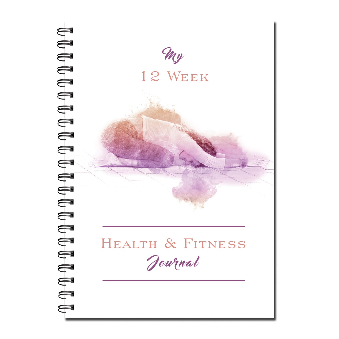 Designer Range 12 Week Health & Fitness Journal | Exercise & Food Tracker | A5 | 55 double sided pages Wirobound