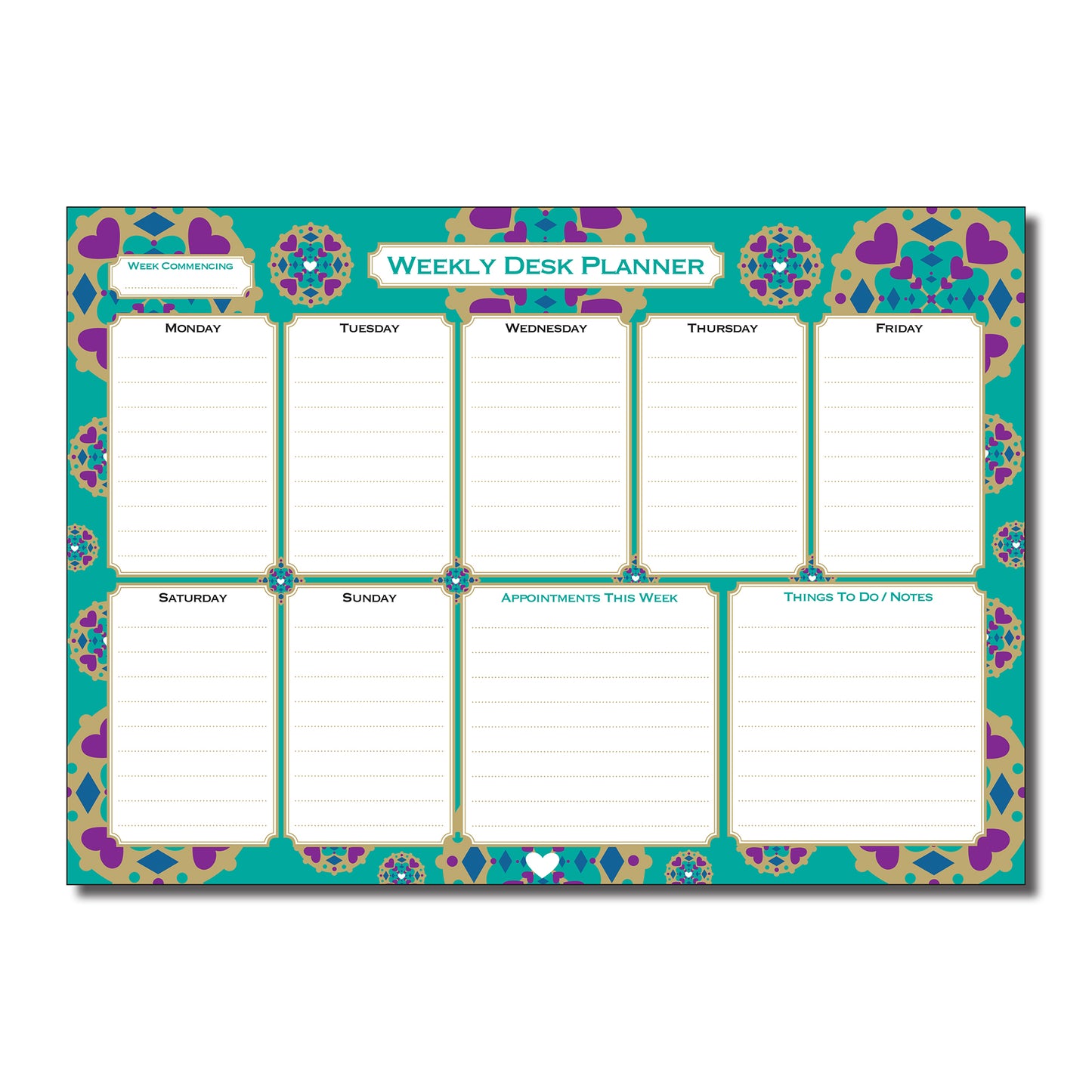 Weekly Planner Desk Pad | A4 (297mm x 210mm) 120gsm 55_pages