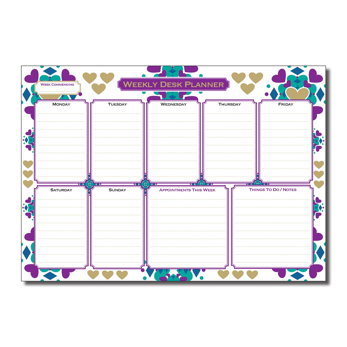 Weekly Planner Desk Pad | A4 (297mm x 210mm) 120gsm 55_pages