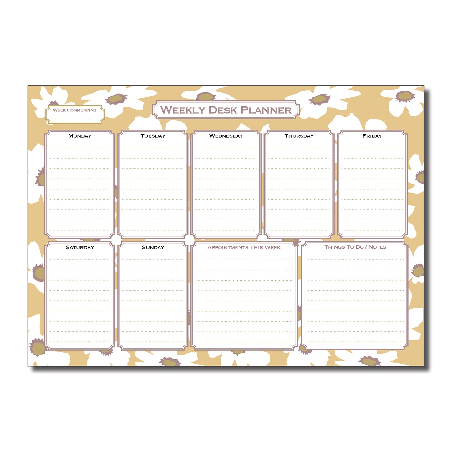 Weekly Planner Desk Pad | A4 (297mm x 210mm) 120gsm 55_pages