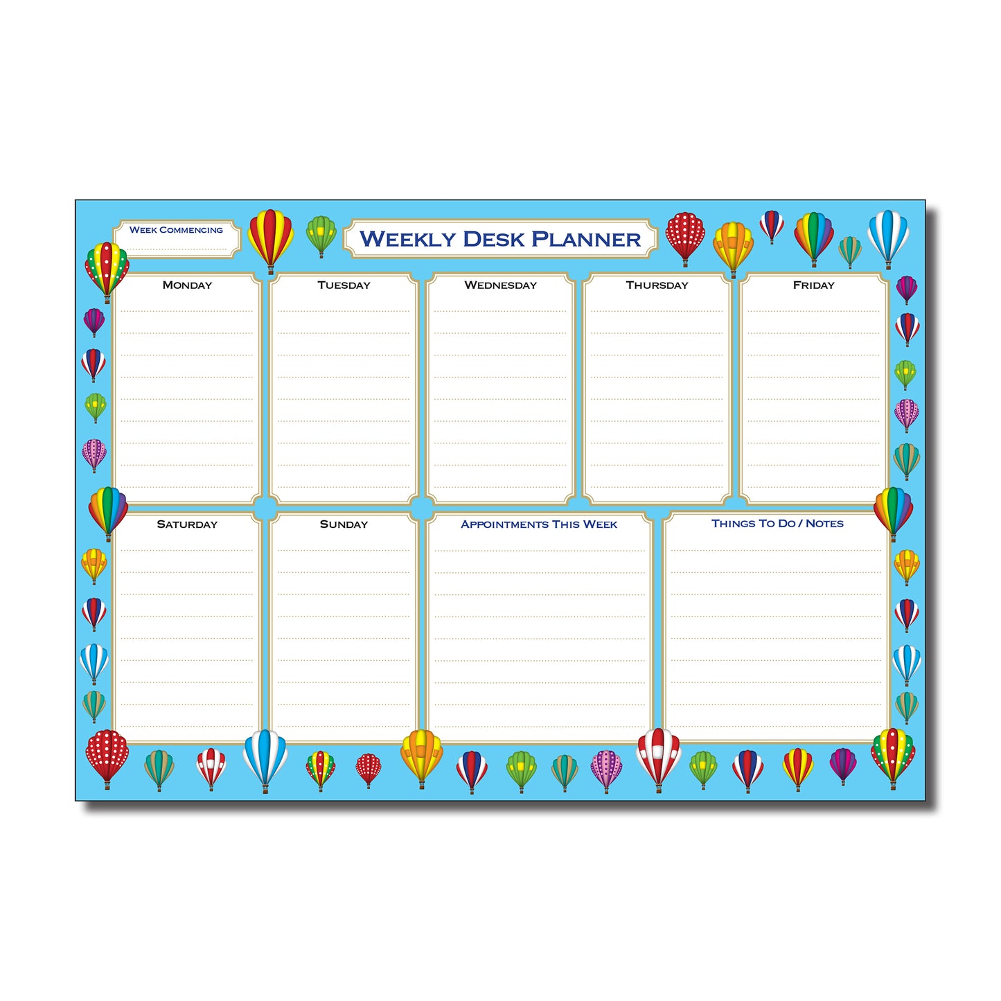 Weekly Planner Desk Pad | A4 (297mm x 210mm) 120gsm 55_pages
