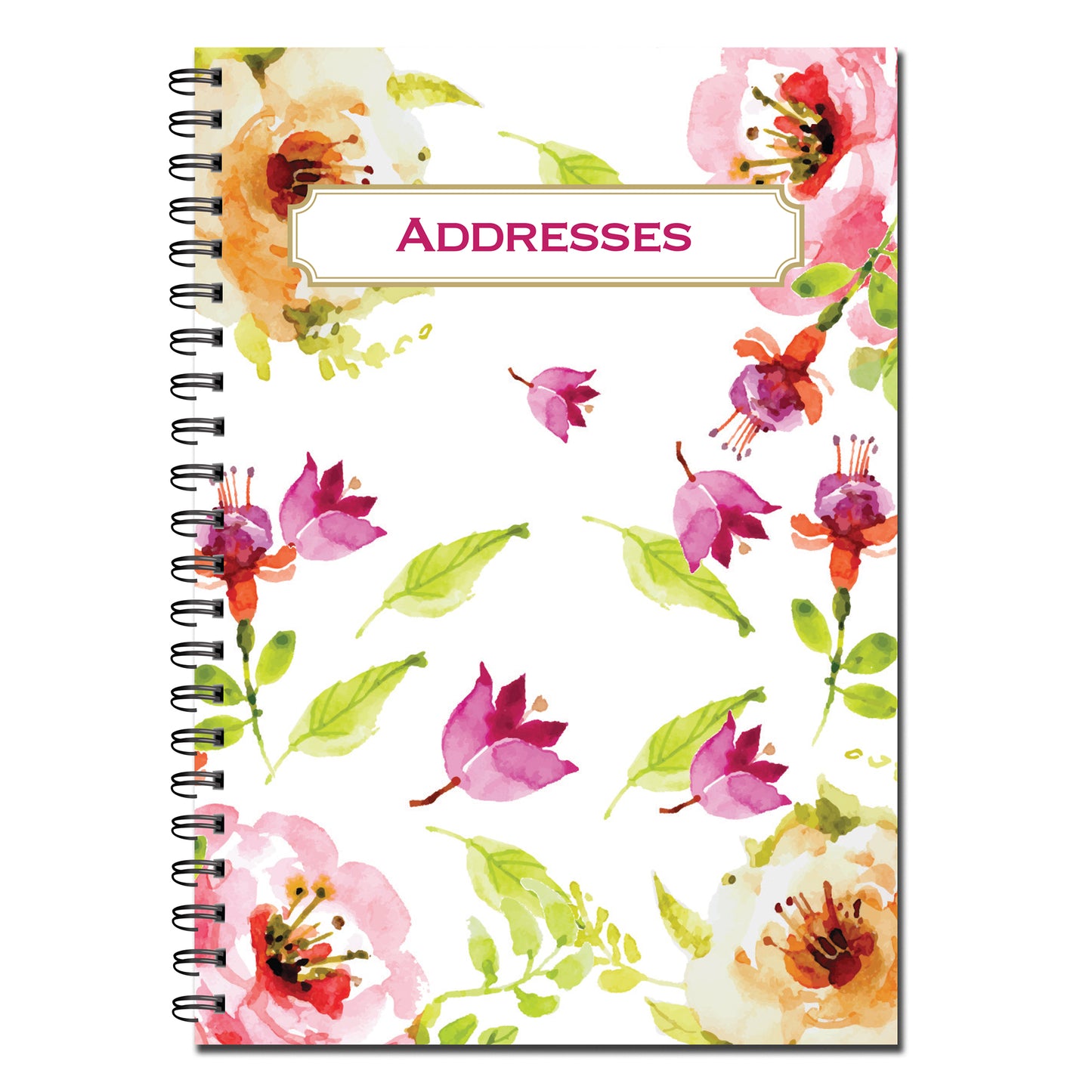 Address Book | A5 (148mm x 210mm) | 52 double sided pages on 120gsm | Split Wirobound