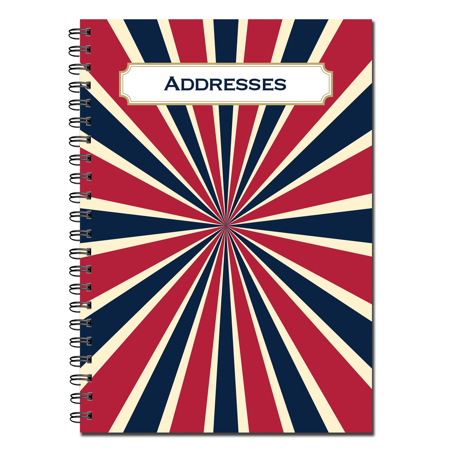 Address Book | A5 (148mm x 210mm) | 52 double sided pages on 120gsm | Split Wirobound