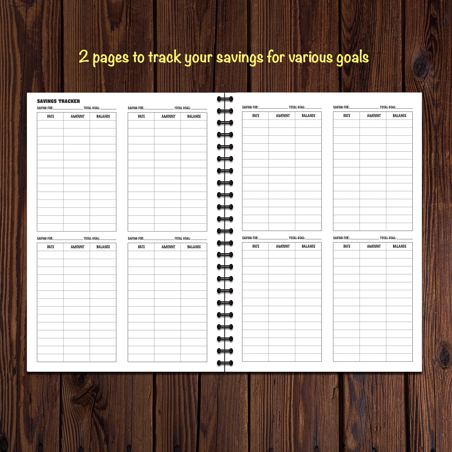 Budget Planner | Finance Tracker | Annual Undated | A5 (148mm x 210mm) | 50 double sided pages on 120gsm | Split Wirobound