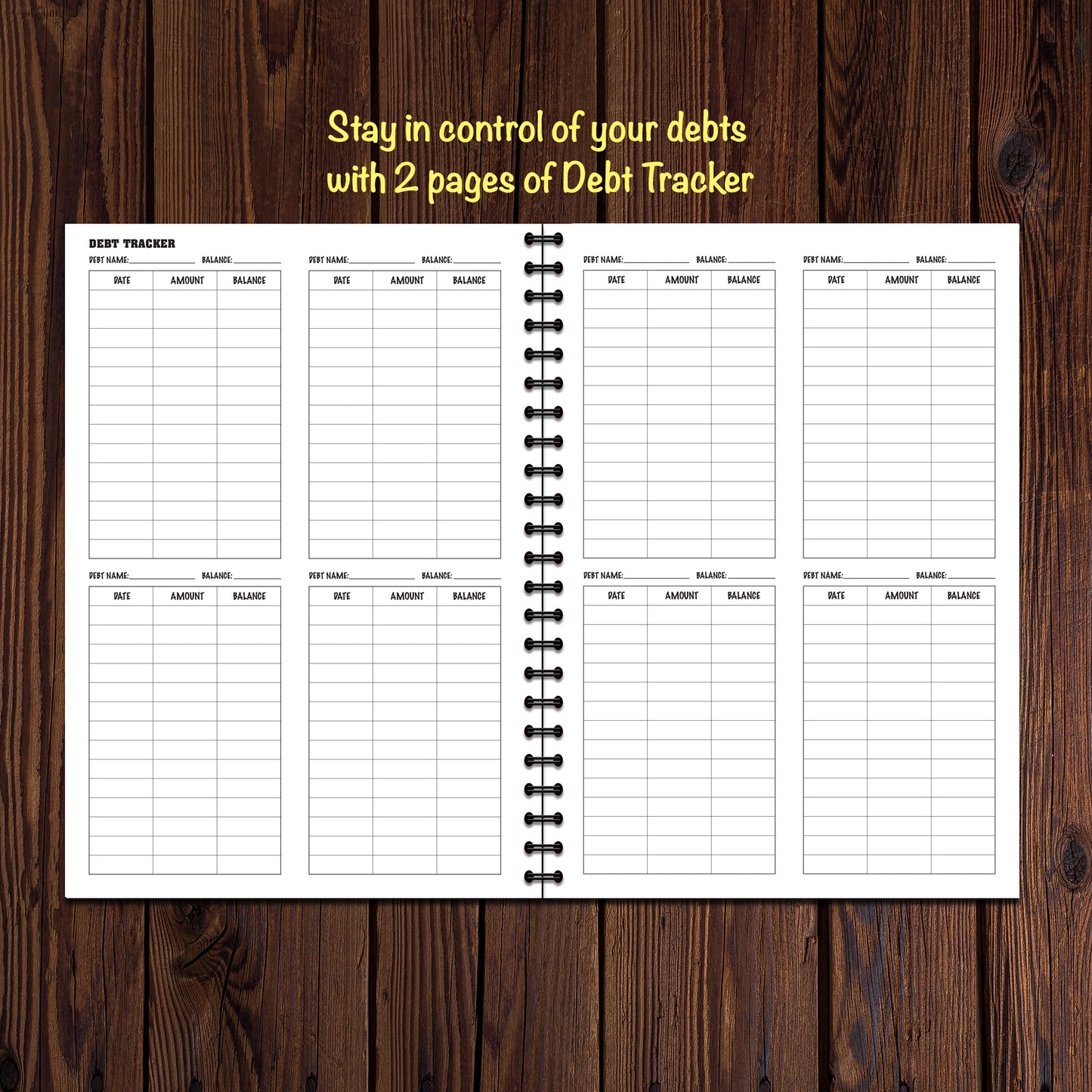 Budget Planner | Finance Tracker | Annual Undated | A5 (148mm x 210mm) | 50 double sided pages on 120gsm | Split Wirobound