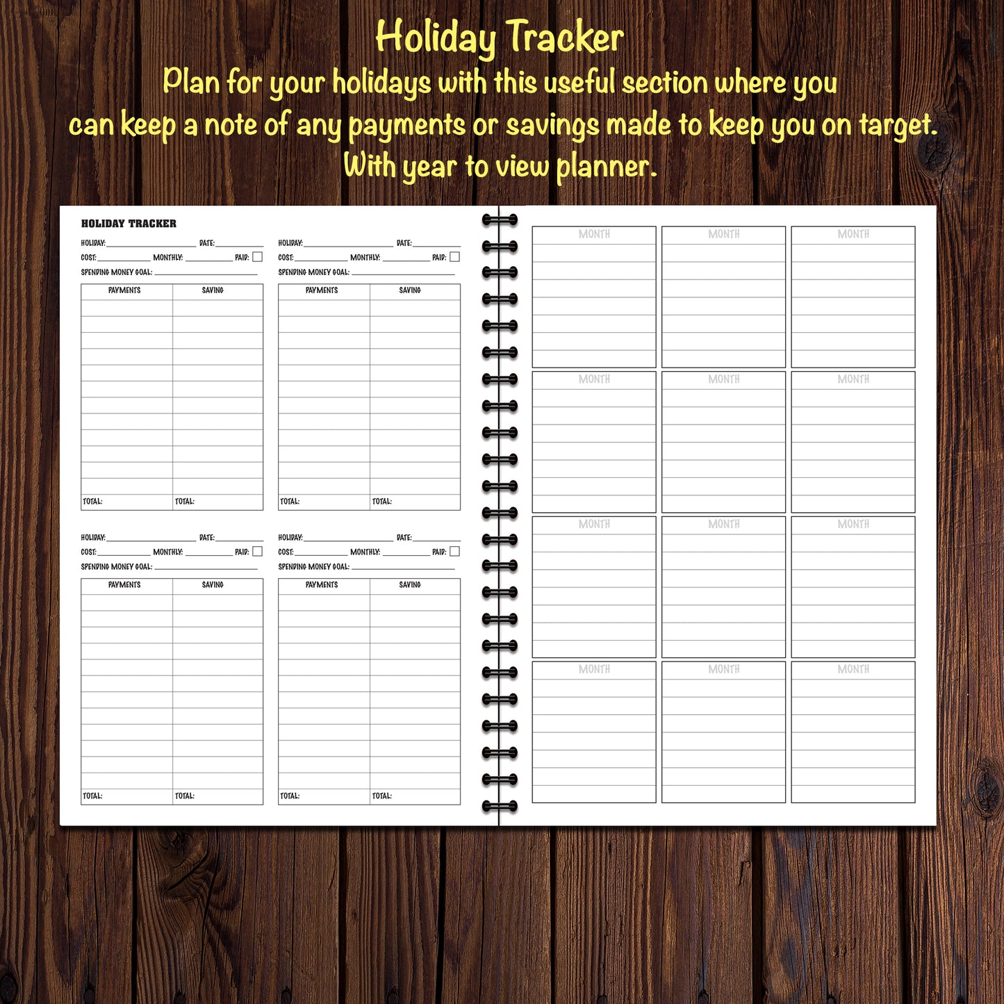 Budget Planner | Finance Tracker | Annual Undated | A5 (148mm x 210mm) | 50 double sided pages on 120gsm | Split Wirobound