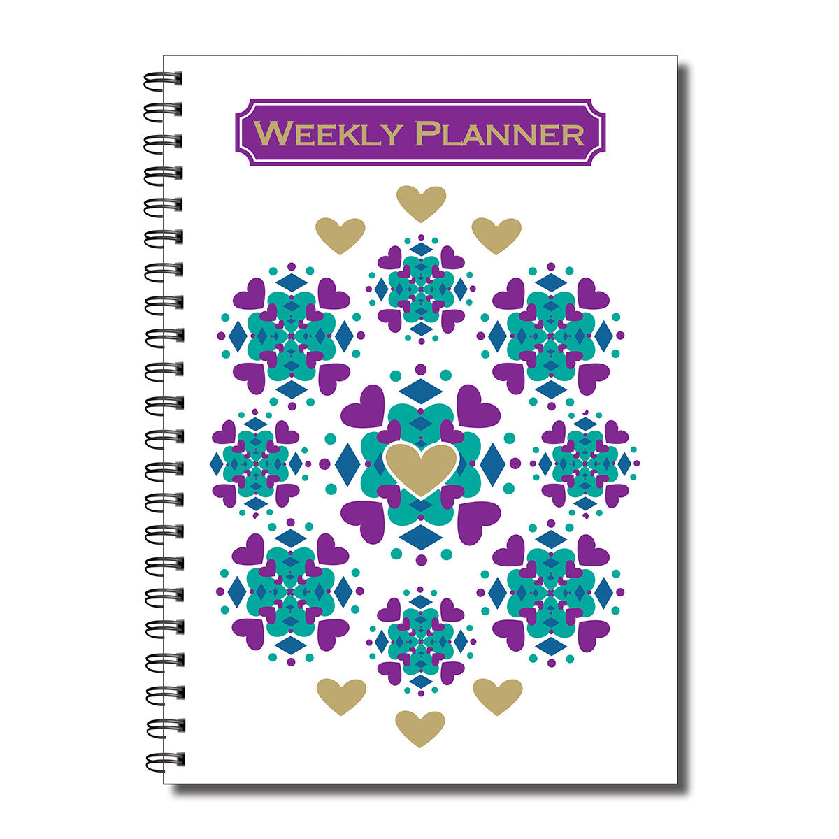 Weekly Planner | A5 (148mmx 210mm) | 50 double sided pages on 120gsm | Split Wirobound