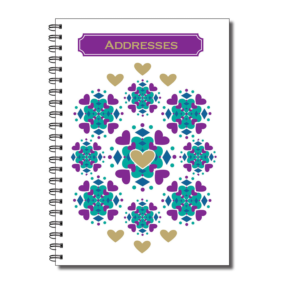 Address Book | A5 (148mm x 210mm) | 52 double sided pages on 120gsm | Split Wirobound
