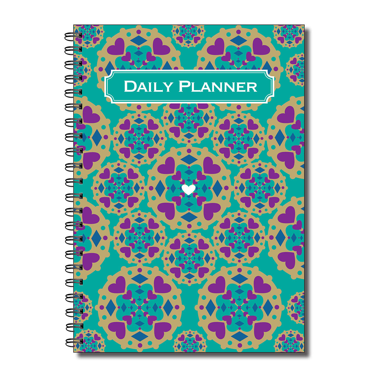 Daily Planner | A5 (148mm x 210mm) | 50 double sided pages on 120gsm | Split Wirobound