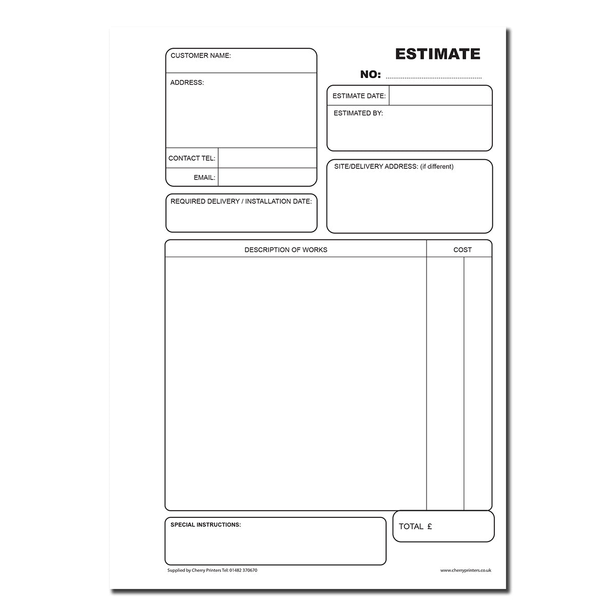 NCR Kostenvoranschlagsbuch A5 Duplikat