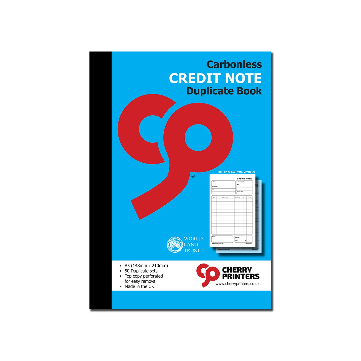NCR Credit Note  A5 Duplicate