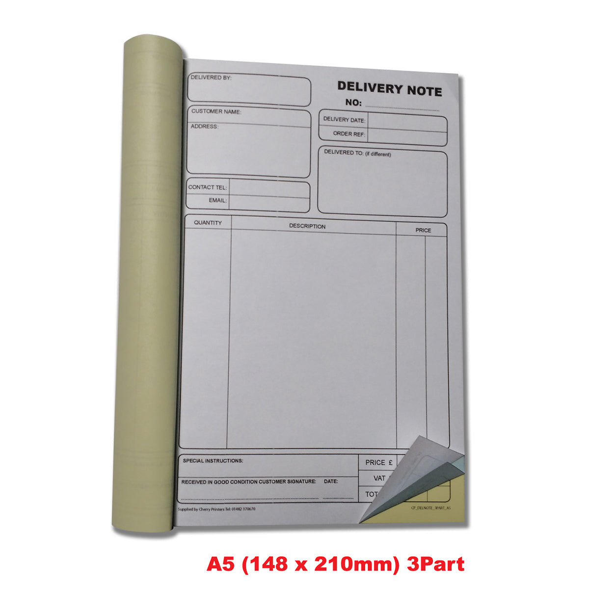 NCR Delivery Note Triplicate Book A5