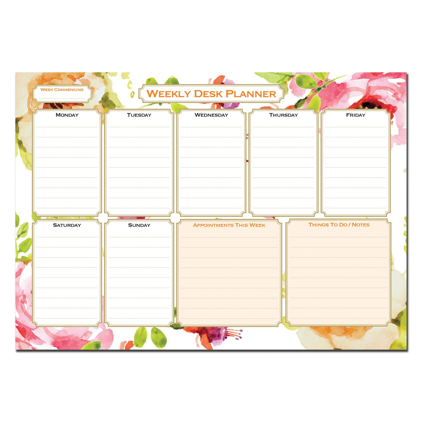Weekly Planner Desk Pad | A4 (297mm x 210mm) 120gsm 55_pages
