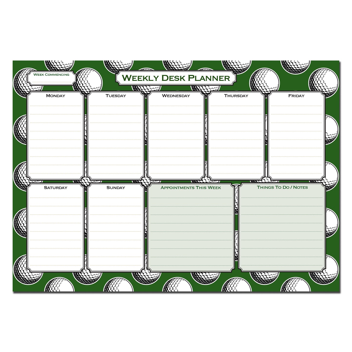 Weekly Planner Desk Pad | A4 (297mm x 210mm) 120gsm 55_pages