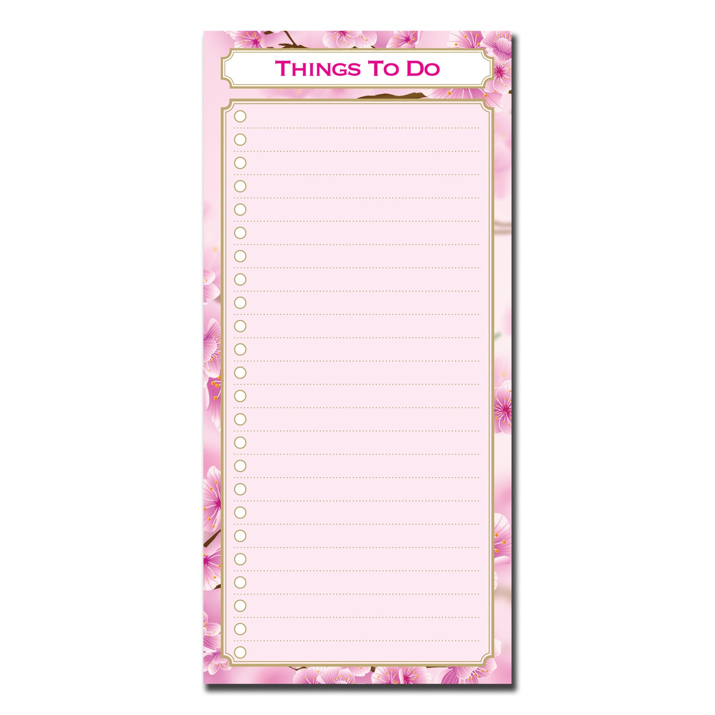 Designer Range Things to do Pad 99mm x 210mm 80gsm 100pages with Magnetic Strip on back