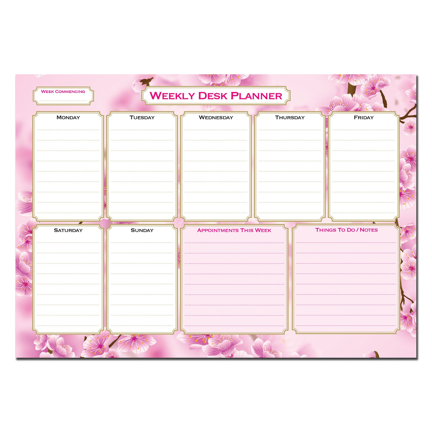 Weekly Planner Desk Pad | A4 (297mm x 210mm) 120gsm 55_pages