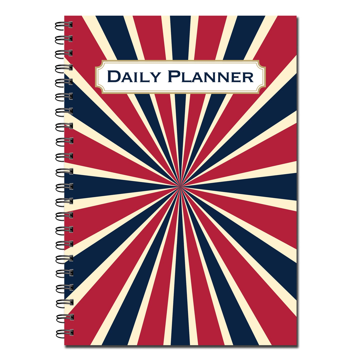 Daily Planner | A5 (148mm x 210mm) | 50 double sided pages on 120gsm | Split Wirobound