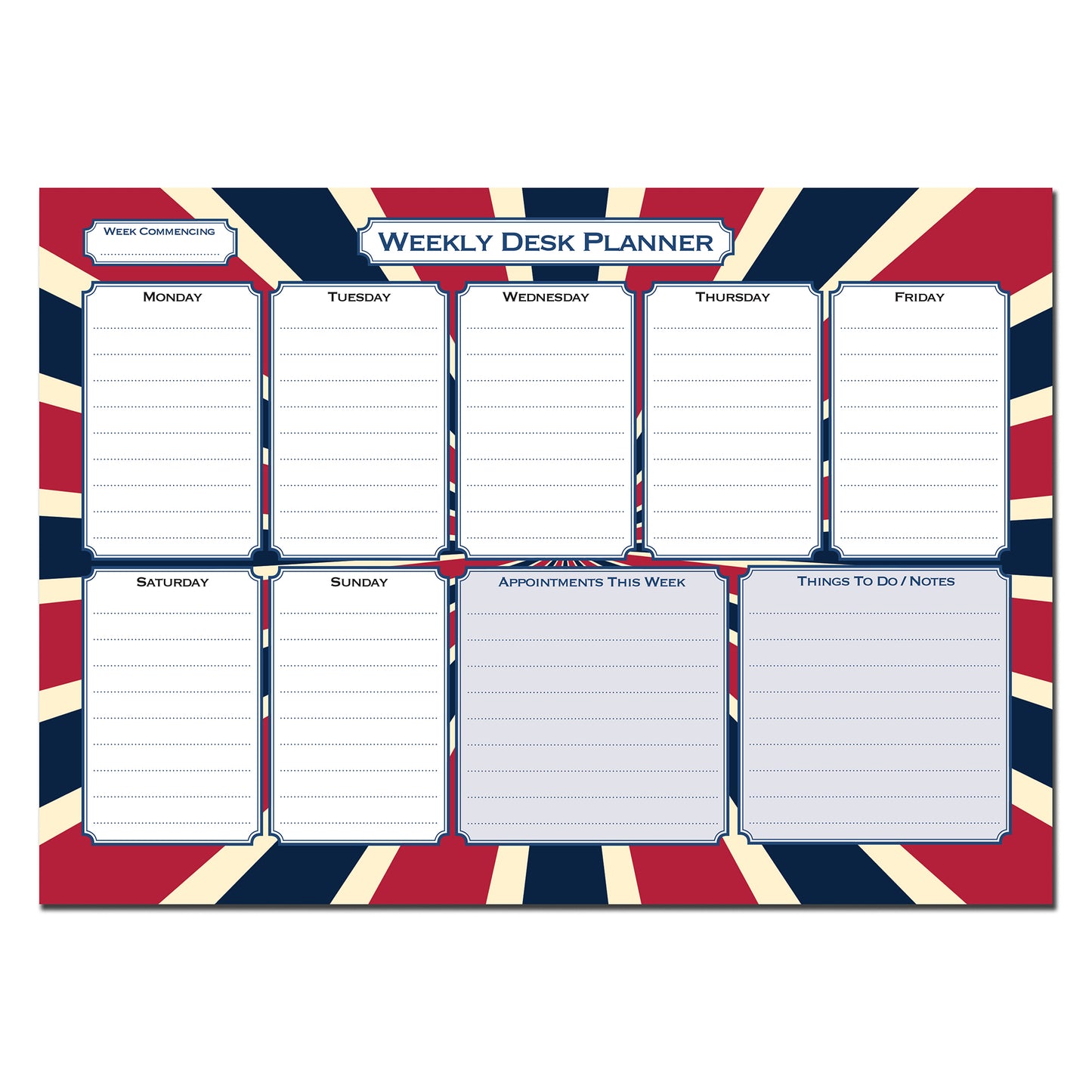 Weekly Planner Desk Pad | A4 (297mm x 210mm) 120gsm 55_pages