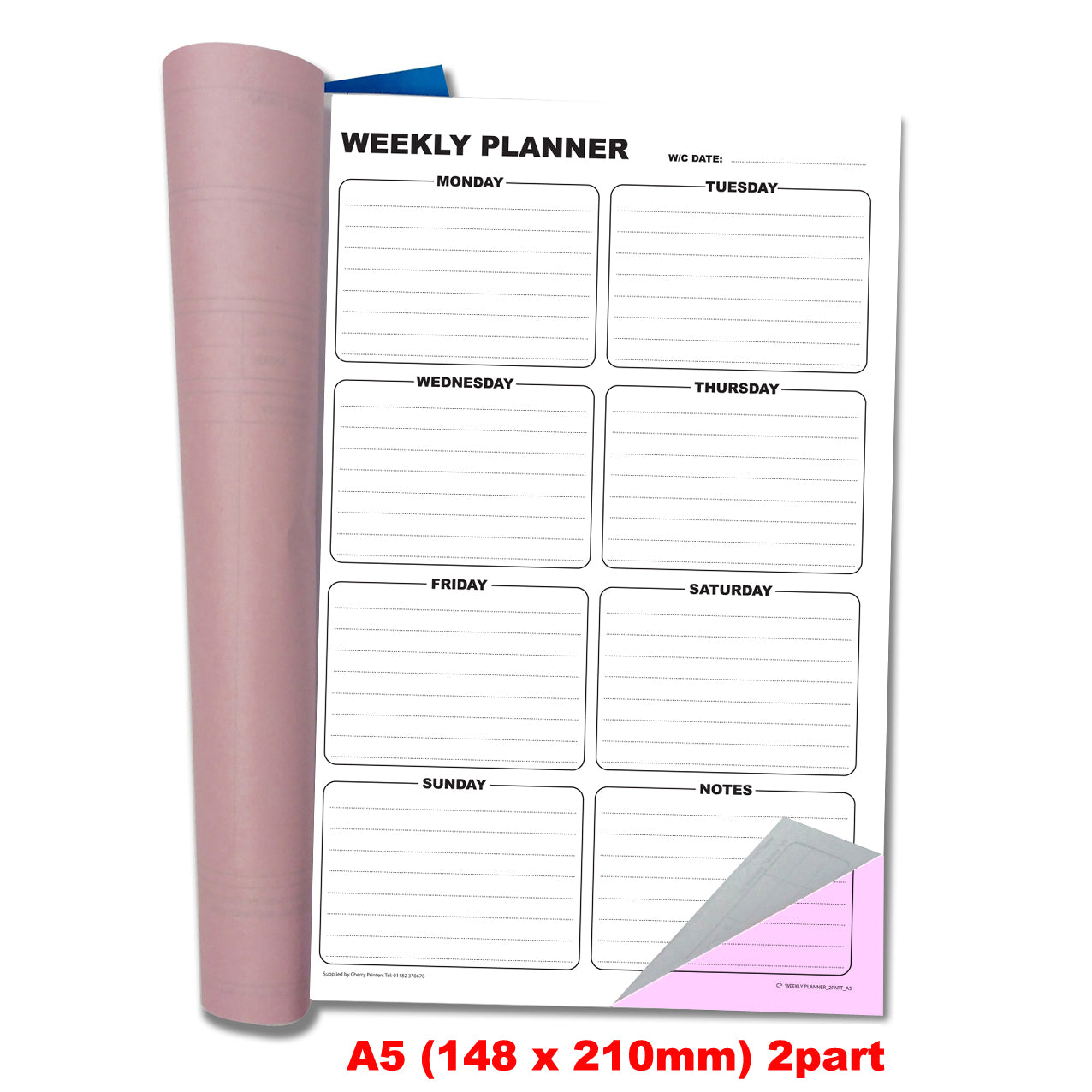 NCR Weekly Planner Book A5 Duplicate