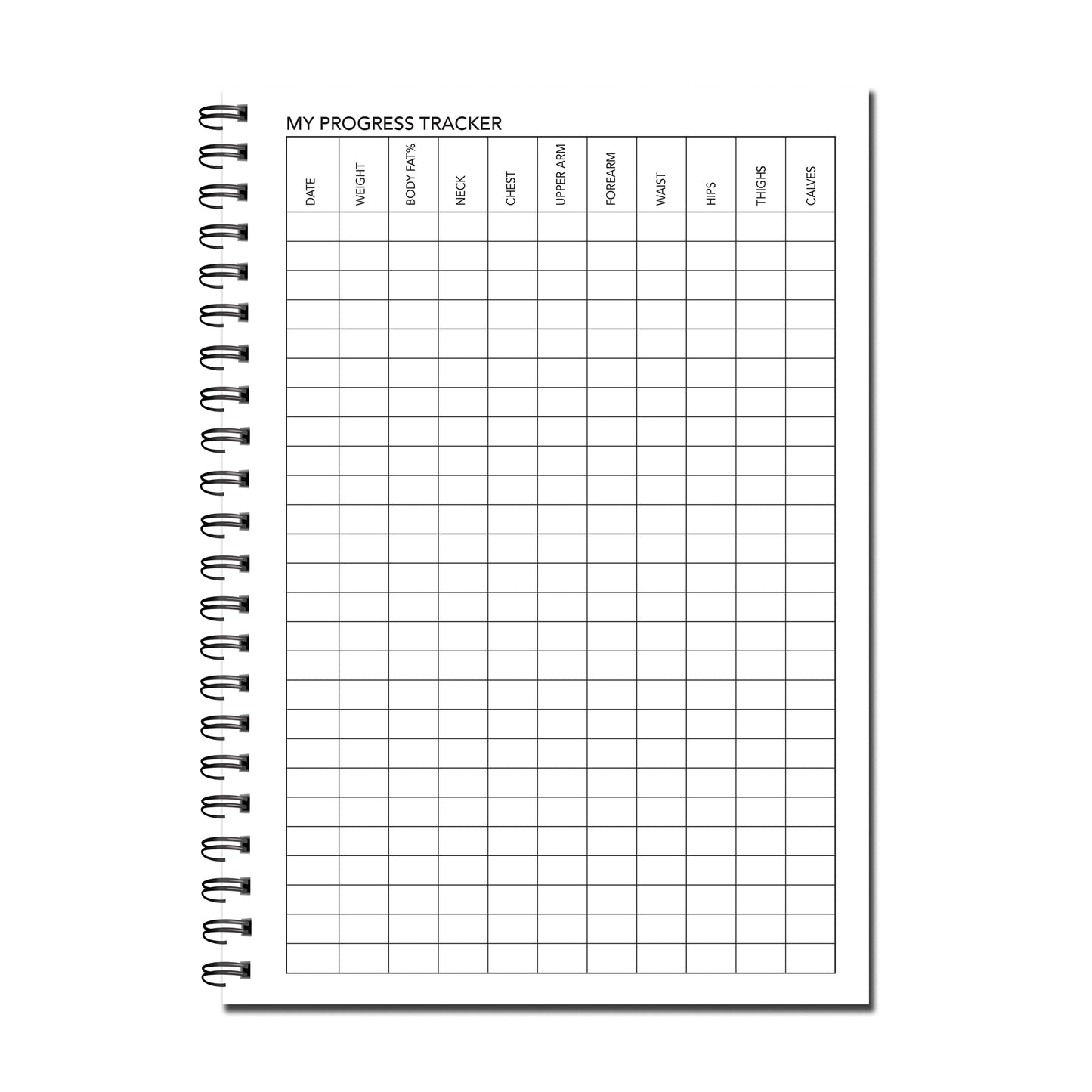 Weight Training & Workout Log Book | A5 (148mm x 210mm) | 52 double sided pages on 120gsm | Split Wirobound