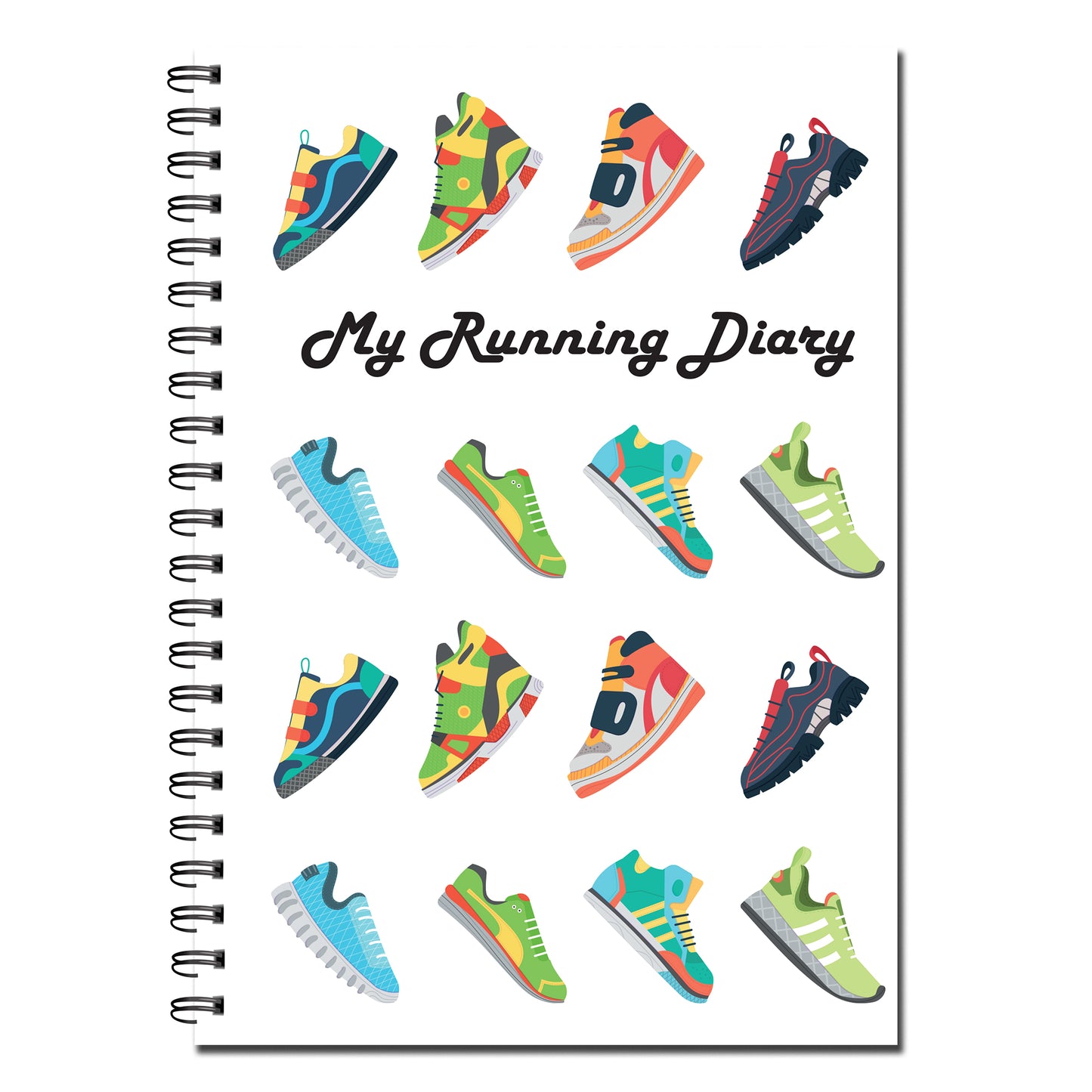 Designer Range My Running Diary | Race Logbook | Annual Undated | A5 | 53 double sided pages Wirobound