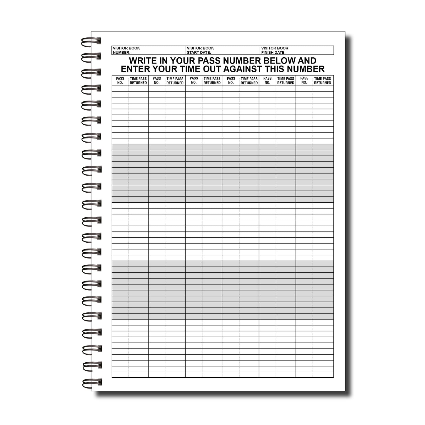 NCR Confidential Visitor Pass UN-NUMBERED 90mm x 60mm Duplicate Book 300 Passes GDPR (Copy)