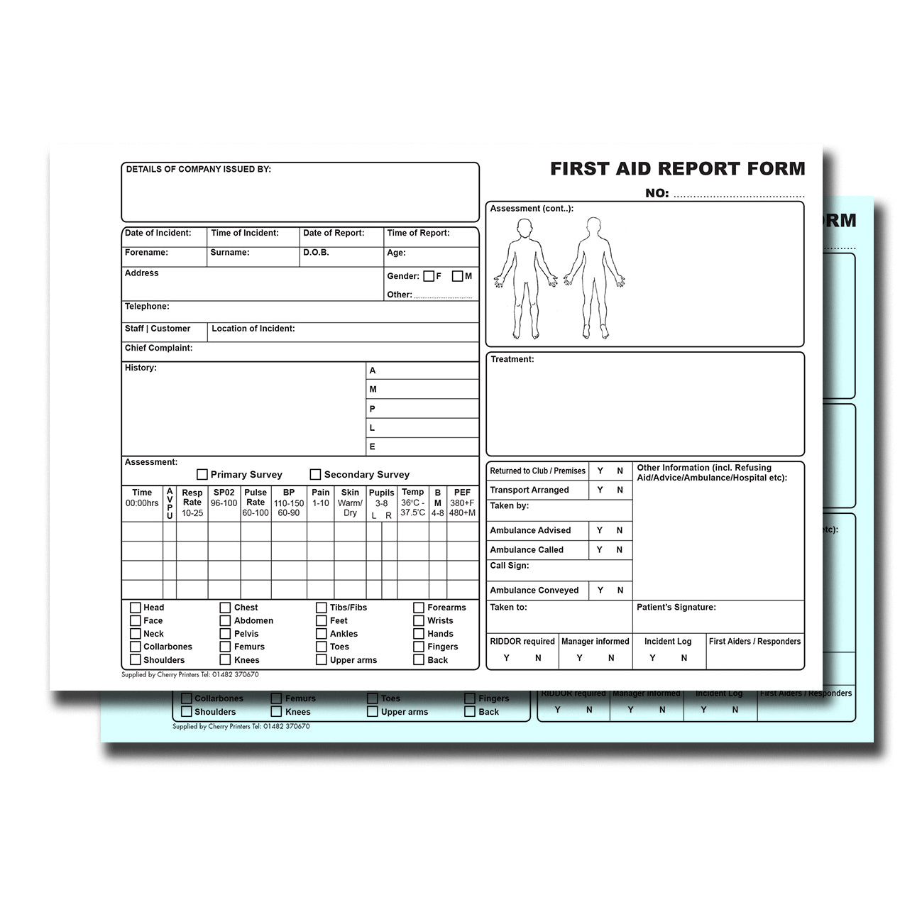 NCR First Aid Report Book A4 Duplicate