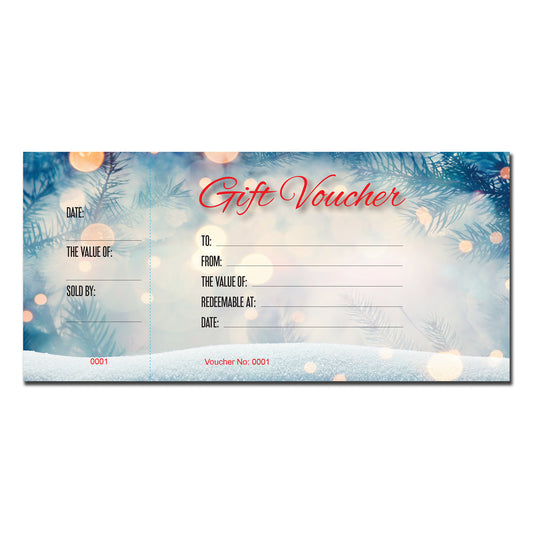 Festive Gift Voucher Book 99mm x 210mm with FREE A4 POSTER