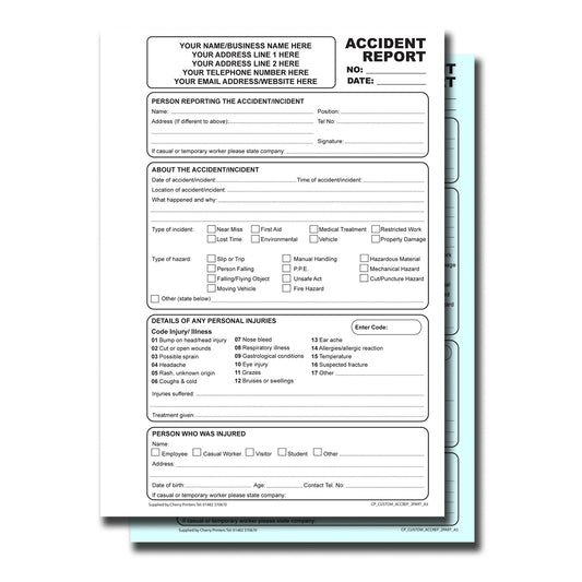 NCR *CUSTOM* Unfallbericht Duplikatbuch A5 Packs