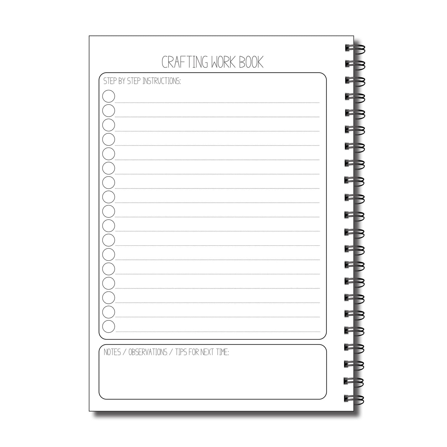 Designer Range | Crafting Work Book | A5 120gsm 50 double sided pages Wiro