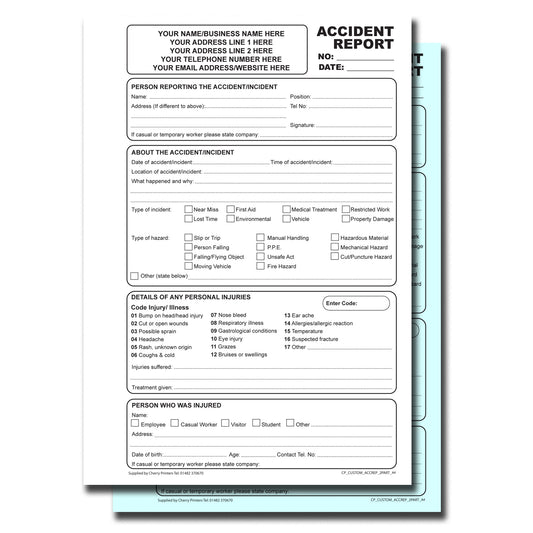 NCR *CUSTOM* Unfallbericht Duplikatbuch A4 Packs