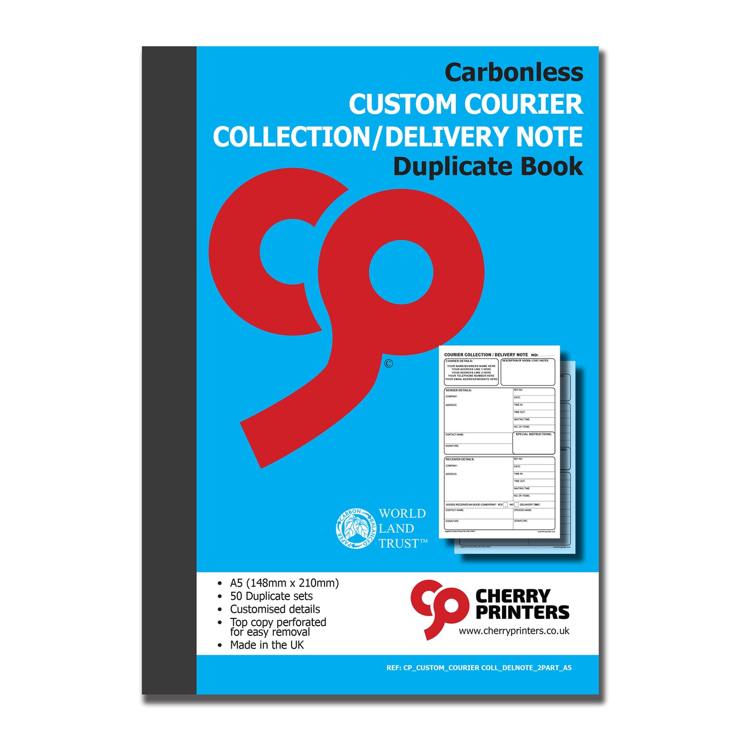 Courier Collection Note NCR *CUSTOM* Courier Collection/Delivery Note Duplicate Book A5 | 4 Bo ...