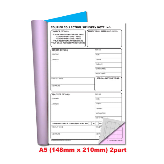 NCR *CUSTOM* Lieferschein Duplikat Buch A5 Packs