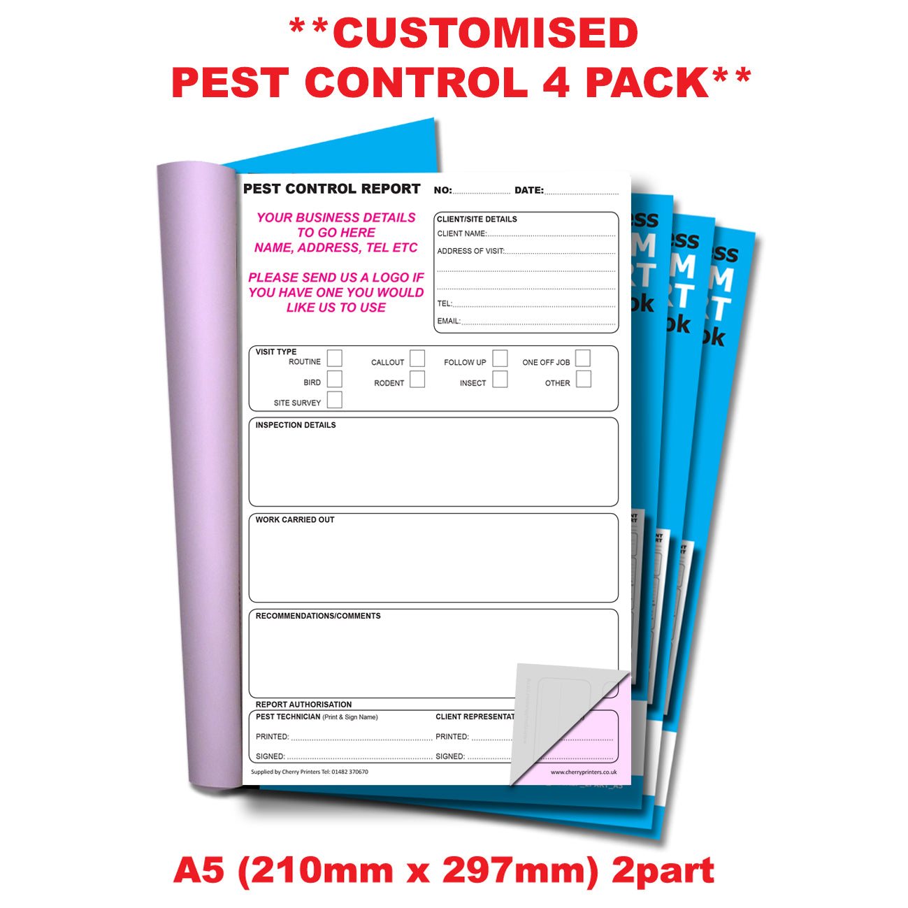 NCR *CUSTOM* Unfallbericht Duplikatbuch A4 Packs