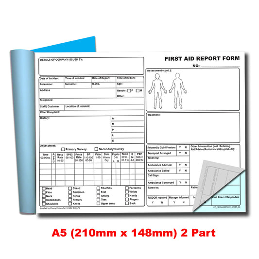 NCR First Aid Report Book A5 Duplicate