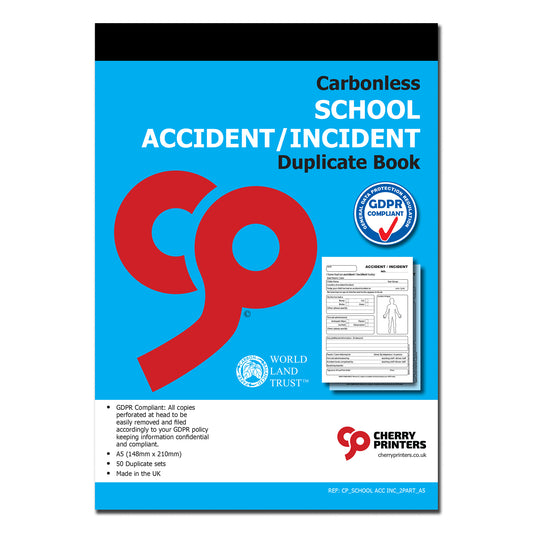 NCR Schule Unfall /Unfall Bericht Buch A5 Duplikat